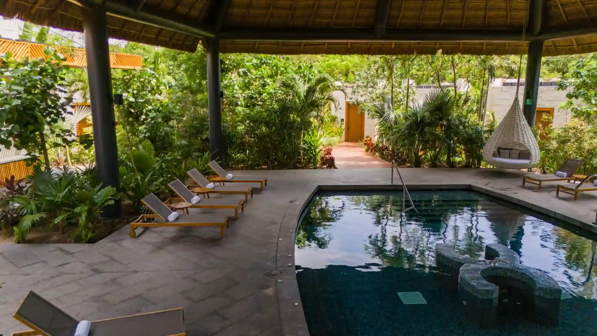 Pool at the spa of Conrad Tulum Riviera Maya hotel