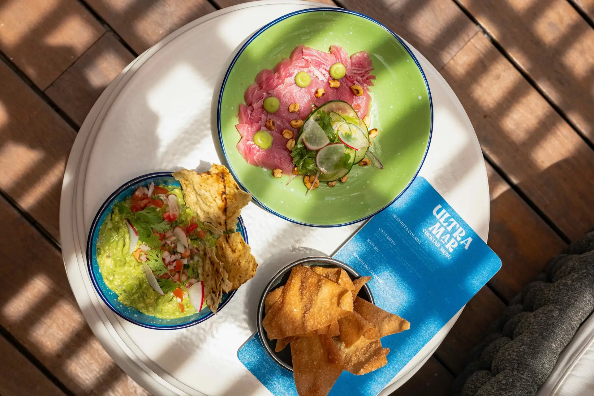 Three Mexican dishes served at Flavors of Tulum