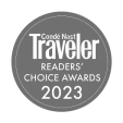 2023 Condé Nast Traveler Readers' Choice Awards logo, celebrating the best in travel as voted by readers of Conrad Tulum Riviera Maya