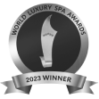 2023 World Luxury Spa Award winner logo, recognizing exceptional luxury spa services worldwide of Conrad Tulum Riviera Maya