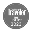 2023 Condé Nast Traveler award logo, recognizing excellence in travel and hospitality of Conrad Tulum Riviera Maya