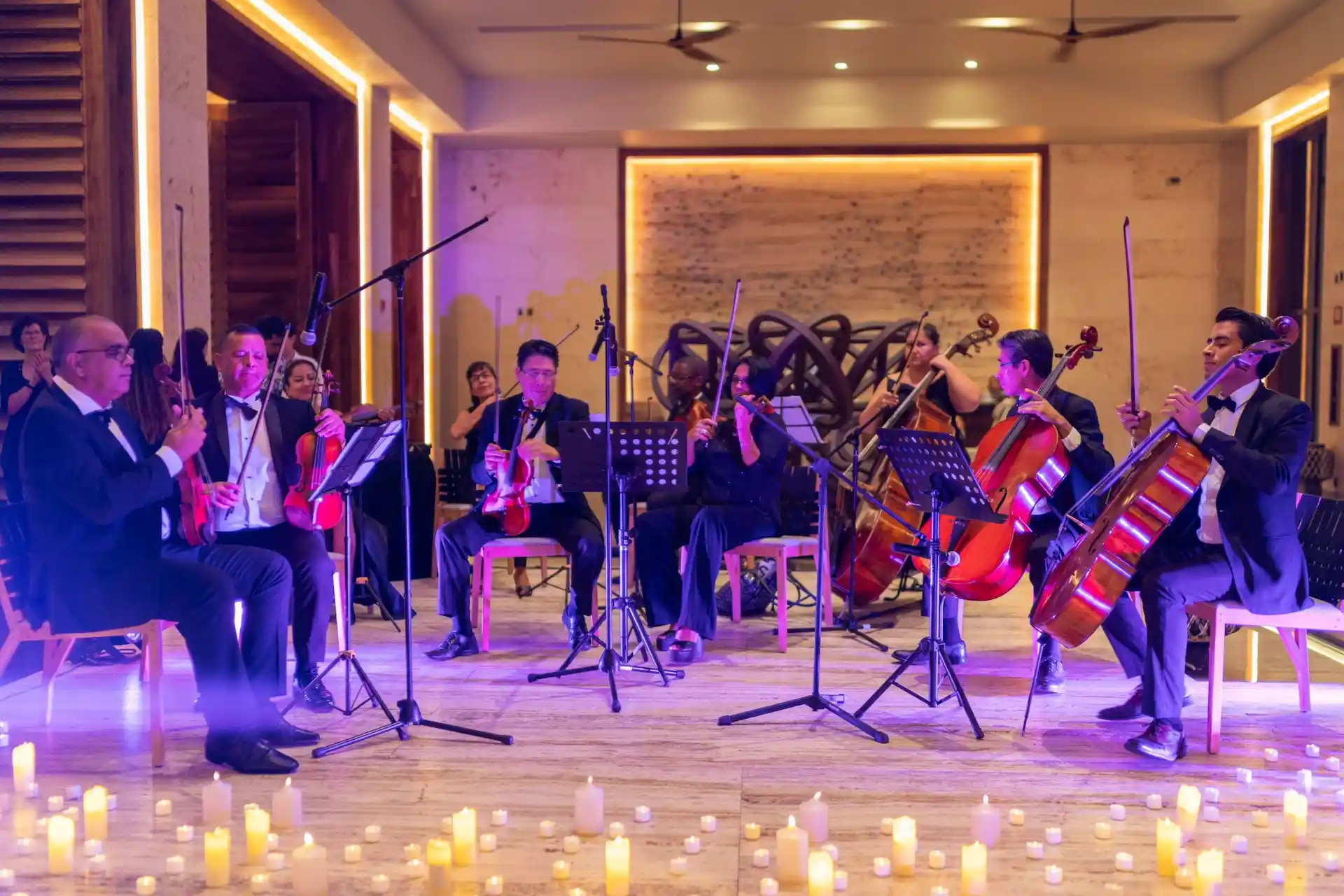 Christmas orchestra performance at Conrad Tulum Riviera Maya hotel